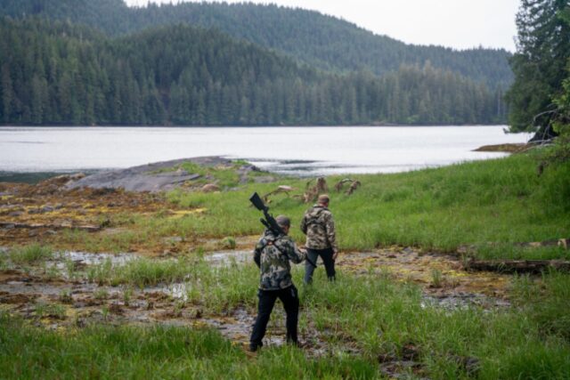 Coastal bear hunting is a great way for any outdoorsman to change up and try a different style of hunting! On this spring hunt, the strategy was to check bay areas with exposed grass on the shoreline for bears. It helped to have a lower tide as more clams and grass were exposed on the shorelines of Alaska.